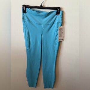 NWT Lululemon Fast And Free HR With Pockets 25” Inseam On Washed Blue